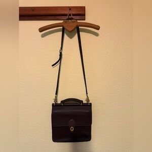 Coach Structured Leather Crossbody / Willis-Style Bag-brown NEW  (F0751-F09927)